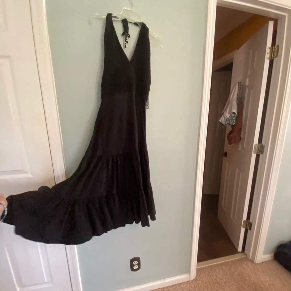 Halter midi dress crochet black - Picture 5 of 6